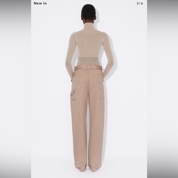 Alaia Cargo pants Stretch Cotton Garbadine Tan FR40 US8 NWT - Picture 4 of 7